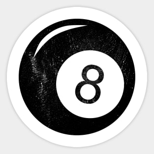 Eight Ball Distressed T-Shirt Sticker